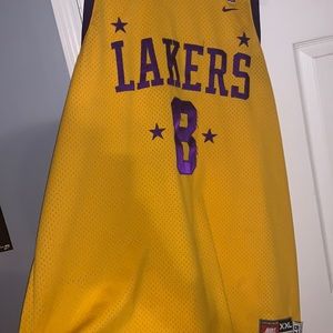 Nike Throwback Lakers Number 8 Kobe Jersey